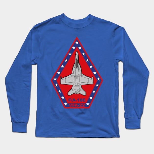 VFA-22 Fighting Redcocks - F/A-18 Long Sleeve T-Shirt by MBK